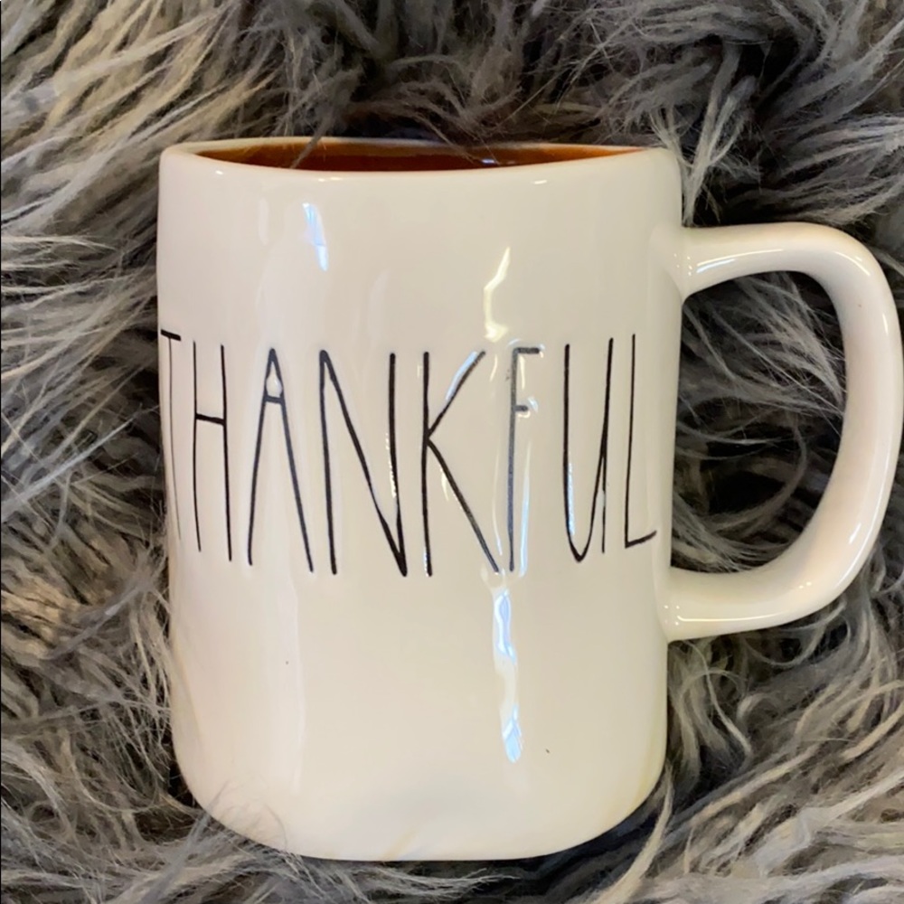 Rae Dunn OG Rare HTF THANKFUL Mug